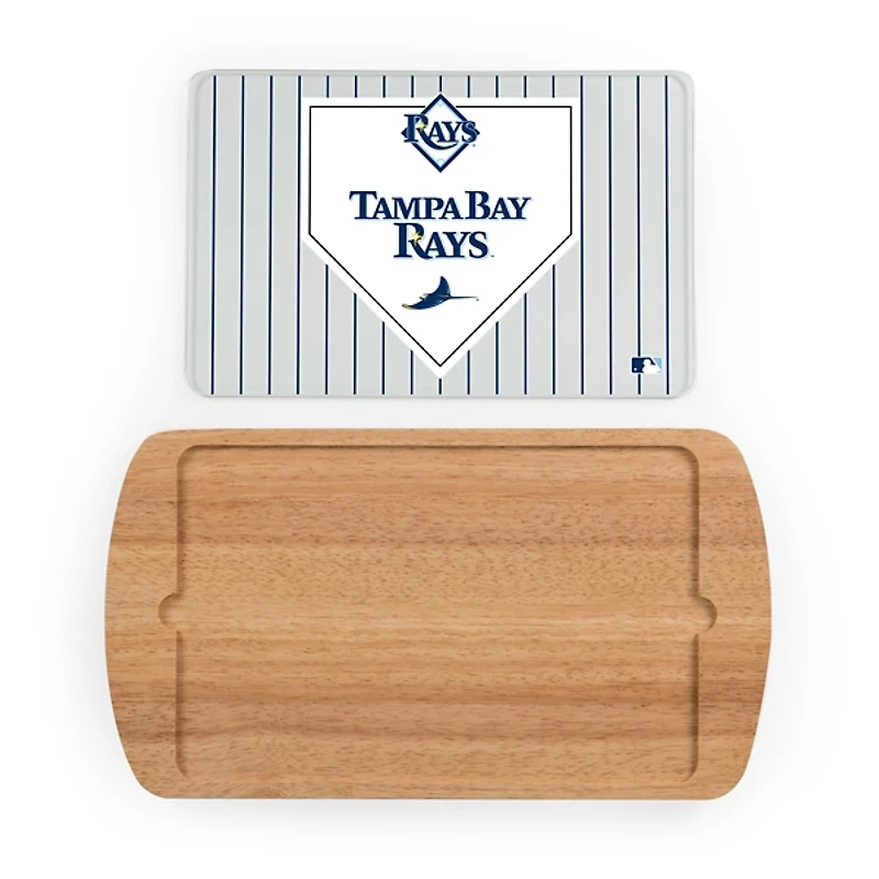 Tampa Bay Rays Billboard Glass Top Serving Board