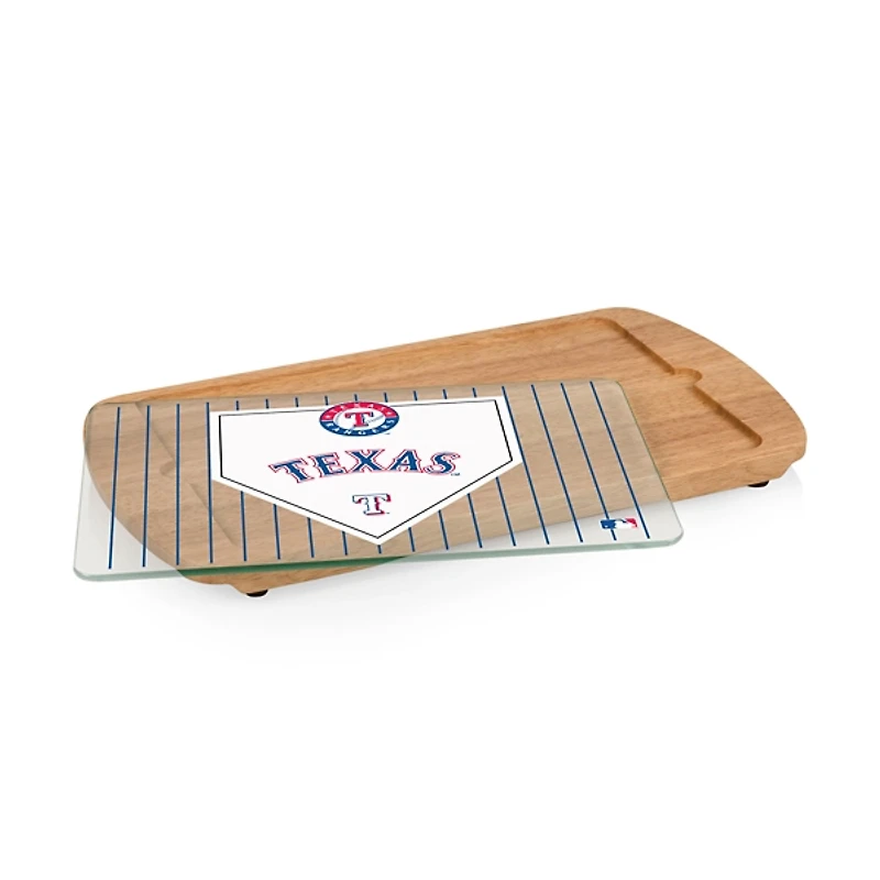 Texas Rangers Billboard Glass Top Serving Board