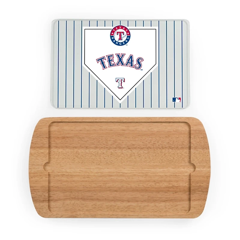 Texas Rangers Billboard Glass Top Serving Board