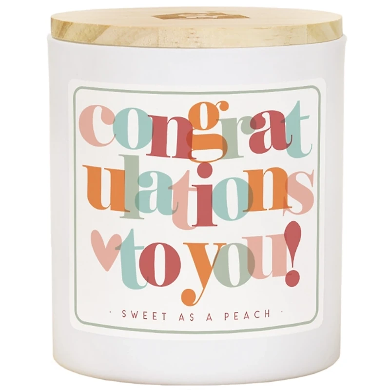 Congratulations Sweet Peach 2-Wick Jar Candle