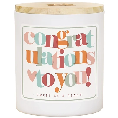 Congratulations Sweet Peach 2-Wick Jar Candle