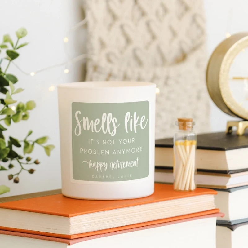 Retirement Caramel Latte 2-Wick Jar Candle