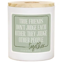 Friends Dont Judge Caramel Latte 2-Wick Jar Candle