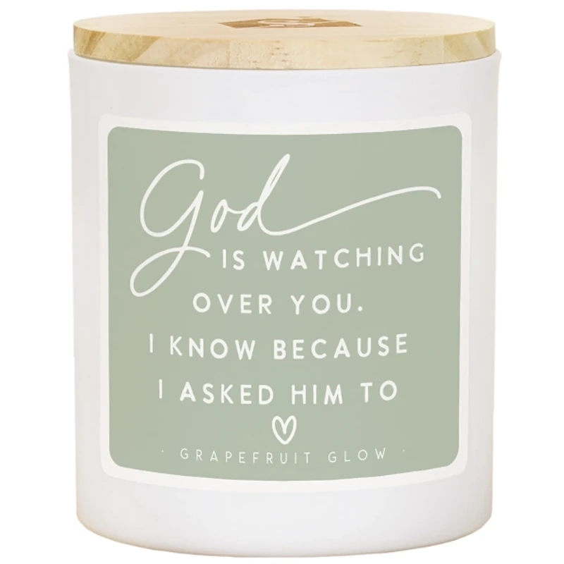 God is Watching Grapefruit Glow 2-Wick Jar Candle
