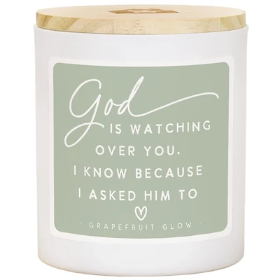 God is Watching Grapefruit Glow 2-Wick Jar Candle