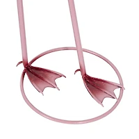 Shiny Pink Iron Flamingo Statues, Set of 2