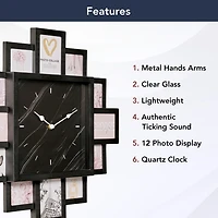 Black Collage Frame Wall Clock