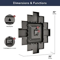 Black Collage Frame Wall Clock