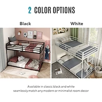 Metal Low Profile Harrow Twin Bunk Bed