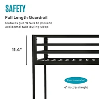 Metal Low Profile Harrow Twin Bunk Bed