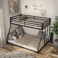 Black Metal Porter Twin Over Full Bunk Bed