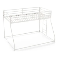 White Metal Porter Twin Over Full Bunk Bed