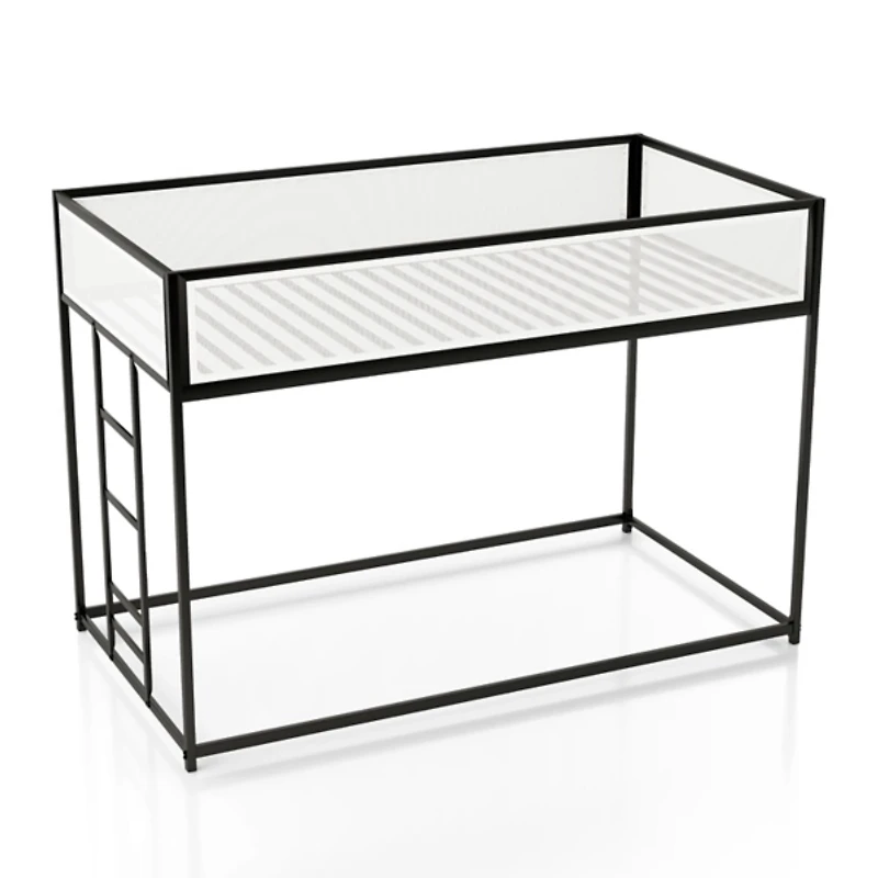 Black & White Mesh Nellie Twin Bunk Bed