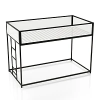 Black & White Mesh Nellie Twin Bunk Bed