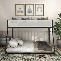 Black & White Mesh Nellie Twin Over Full Bunk Bed