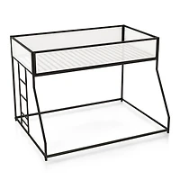 Black & White Mesh Nellie Twin Over Full Bunk Bed