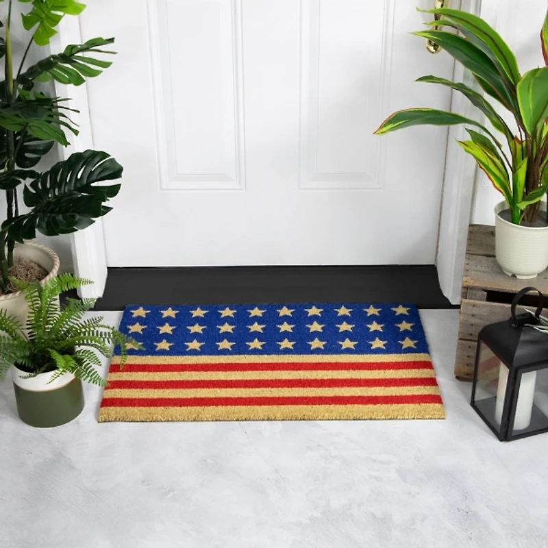 Stars and Stripes 4th of July Doormat