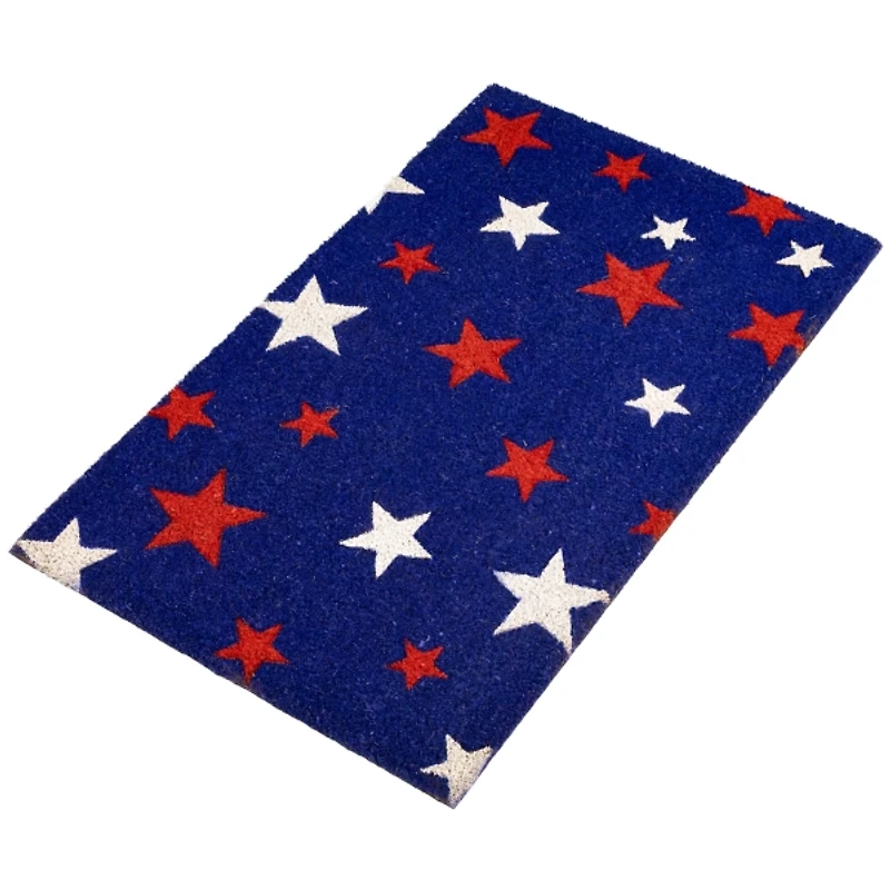 Red and White Star 4th of July Doormat