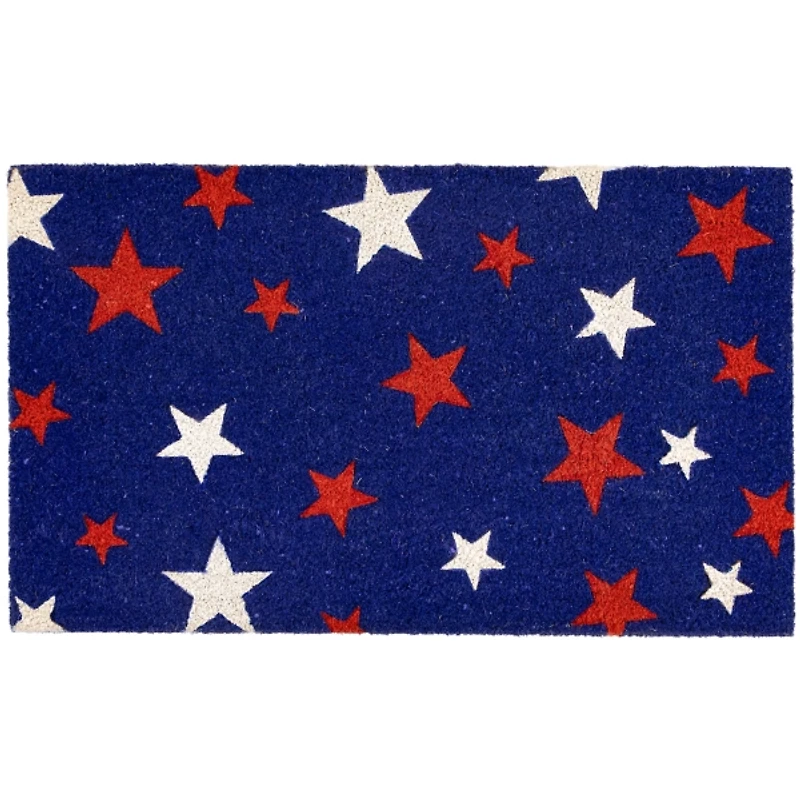 Red and White Star 4th of July Doormat