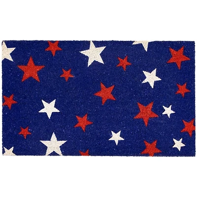 Red and White Star 4th of July Doormat