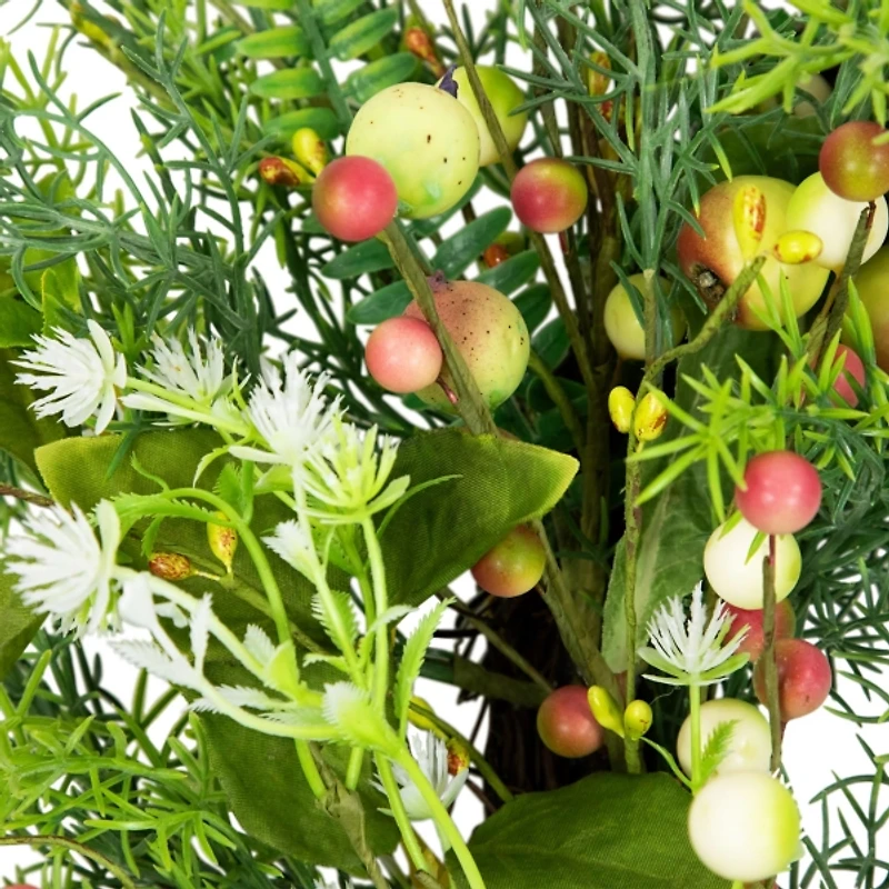 Berry and Crabapple Fern Wreath