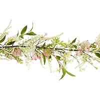 Pink and White Hydrangea Berry Garland, 5ft.