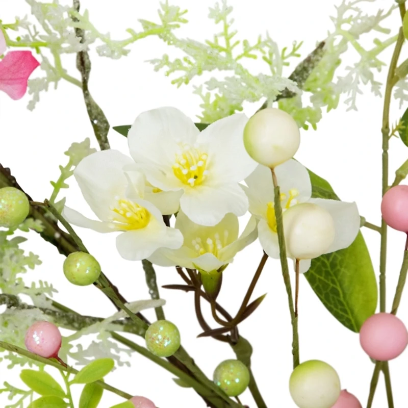 Pink and White Hydrangea Berry Garland, 5ft.