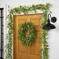 Berry and Crabapple Fern Garland, 5ft.