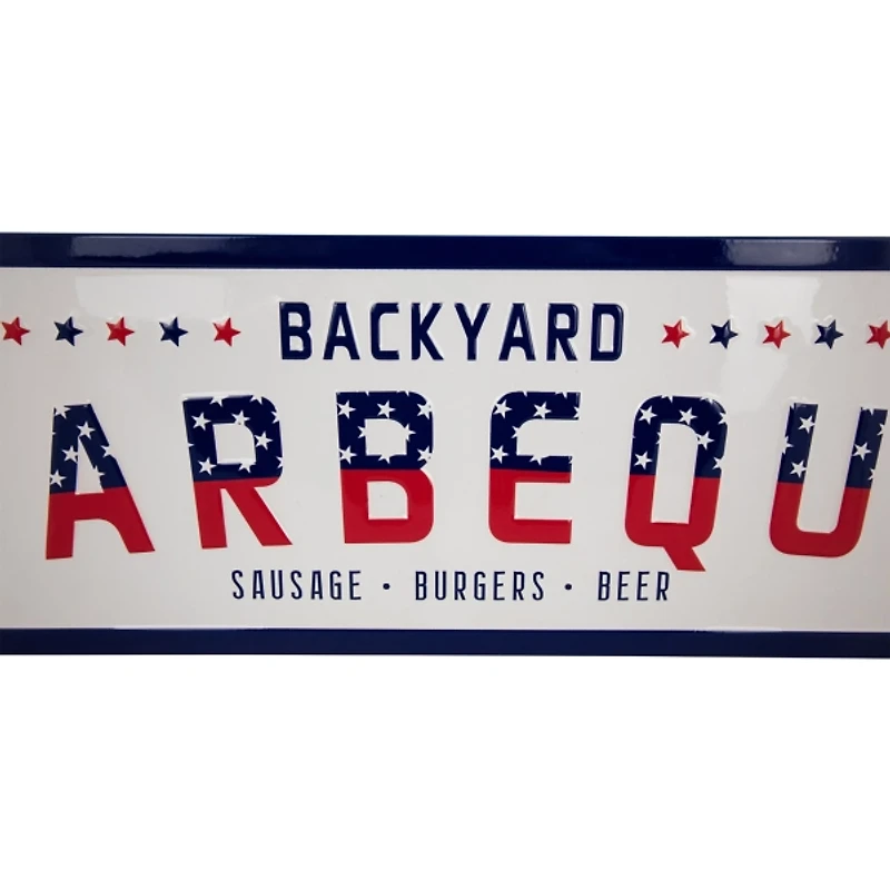 Backyard Barbeque Metal Wall Plaque