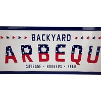 Backyard Barbeque Metal Wall Plaque
