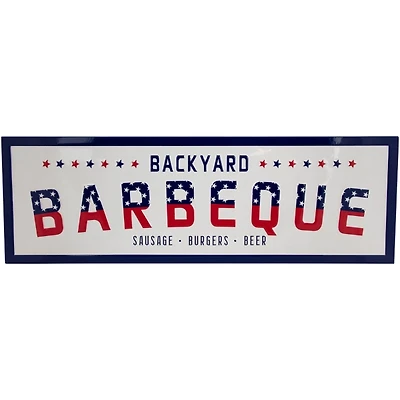 Backyard Barbeque Metal Wall Plaque