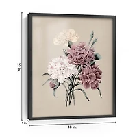 Purple Antique Carnations Framed Art Print
