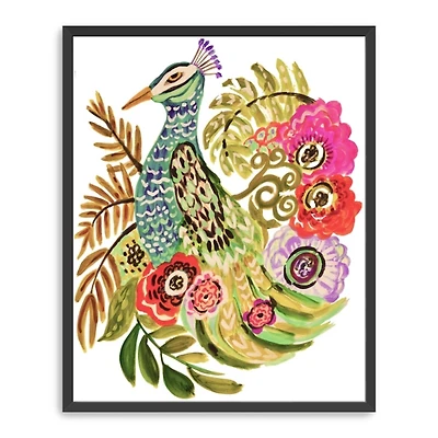 Colorful Peacock Framed Art Print
