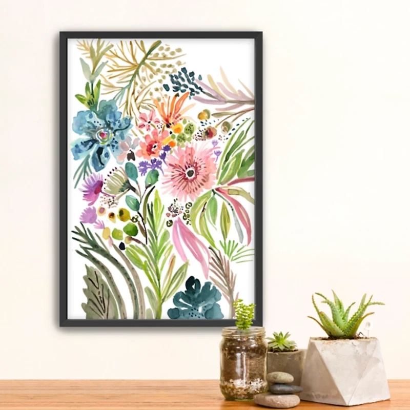 Happy Flowers Framed Art Print