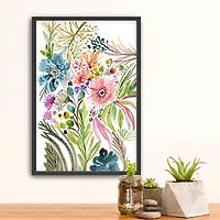 Happy Flowers Framed Art Print