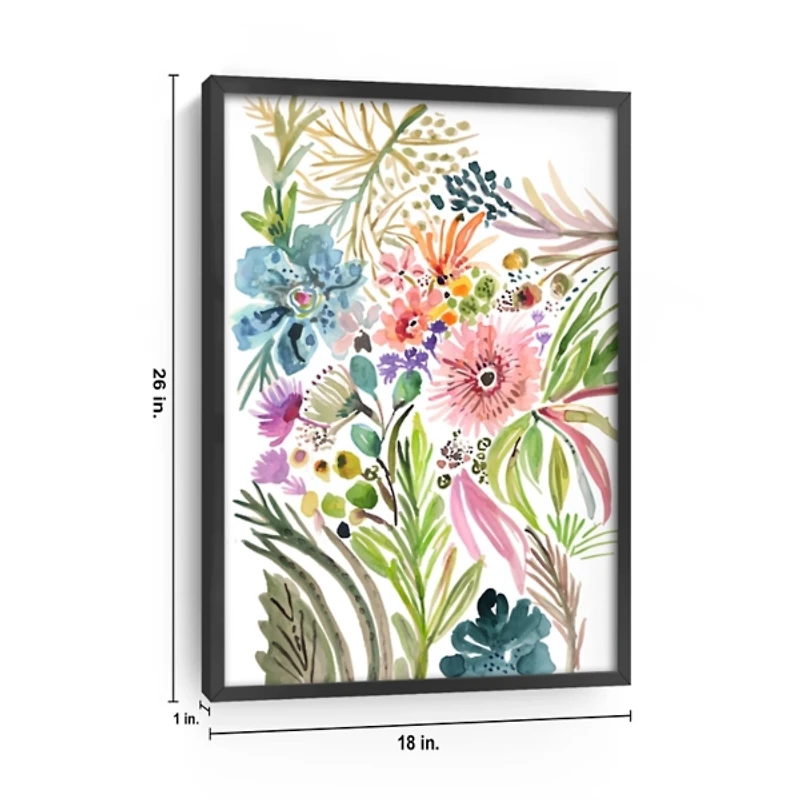 Happy Flowers Framed Art Print