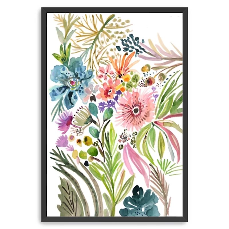 Happy Flowers Framed Art Print
