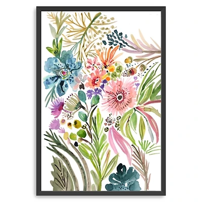 Happy Flowers Framed Art Print