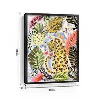 Jungle Cat Garden Framed Art Print