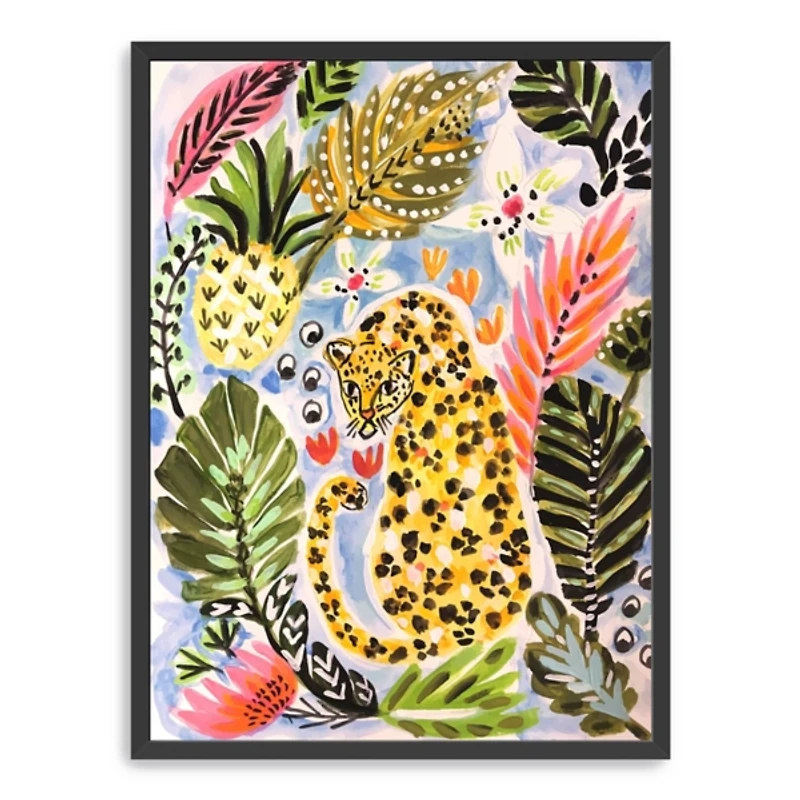 Jungle Cat Garden Framed Art Print