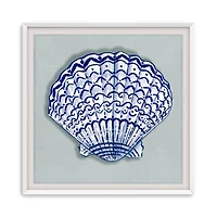 Blue Fun Shell Framed Art Print, 32x32