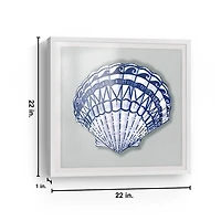 Blue Clam Shell Framed Art Print