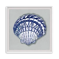Blue Clam Shell Framed Art Print