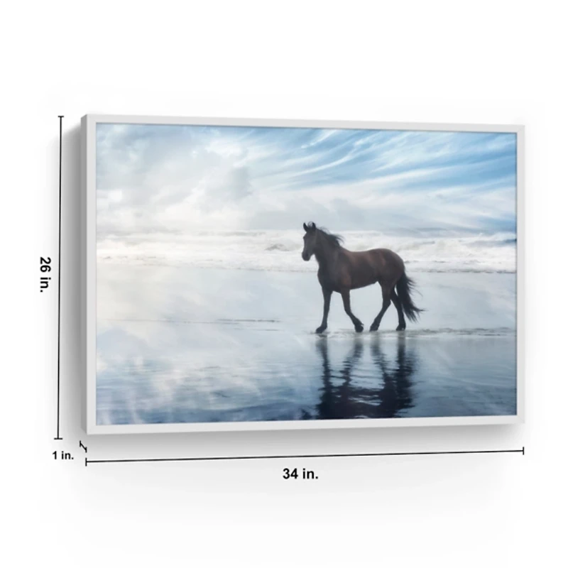 Beach Horse Framed Art Print, 26x34