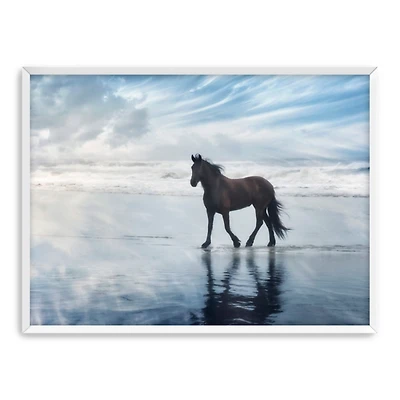 Beach Horse Framed Art Print, 32x42