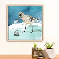 Delray Bird Framed Canvas Art Print