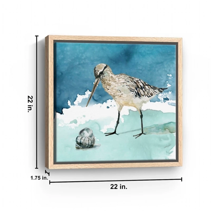 Delray Bird Framed Canvas Art Print