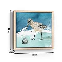 Delray Bird Framed Canvas Art Print