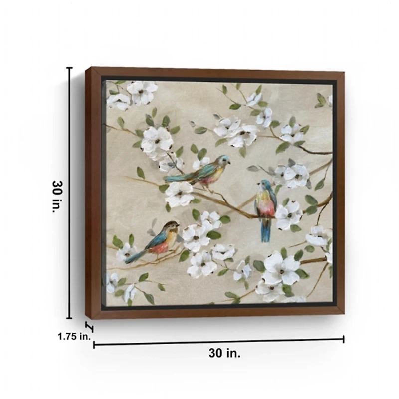 Threes Company Framed Canvas Art Print, 30x30