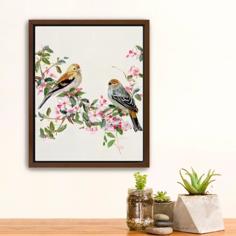 Songbird Duo II Framed Canvas Art Print, 18x22